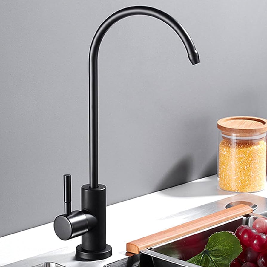 浄水器用水栓 ステンレス製 Amazon.co.jp: 飲料水の蛇口、単穴 360° 冷水立水栓 蛇口